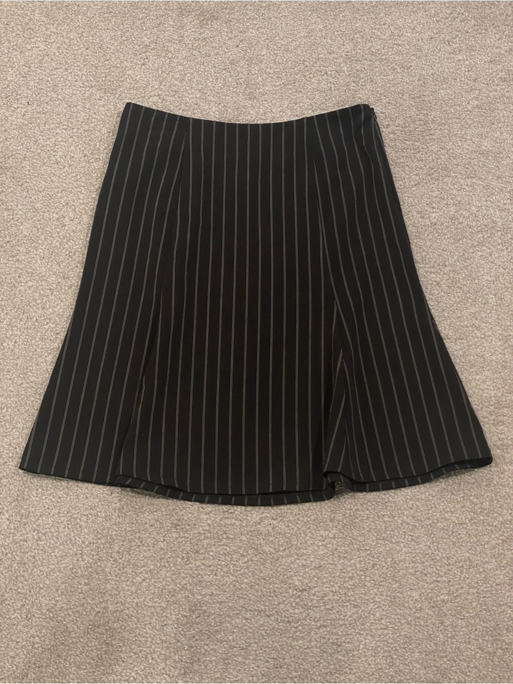 Takara Black Pinstripe A-Line Skirt